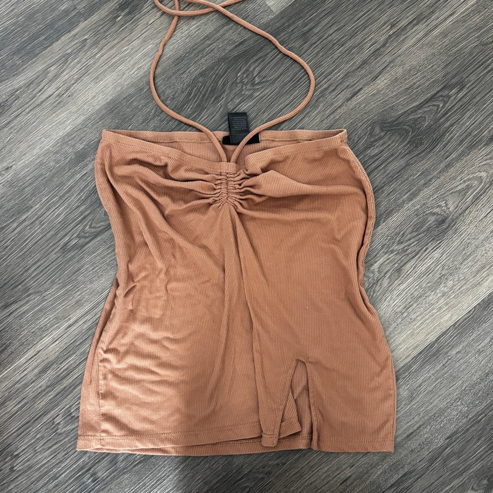 Tan Halter Top